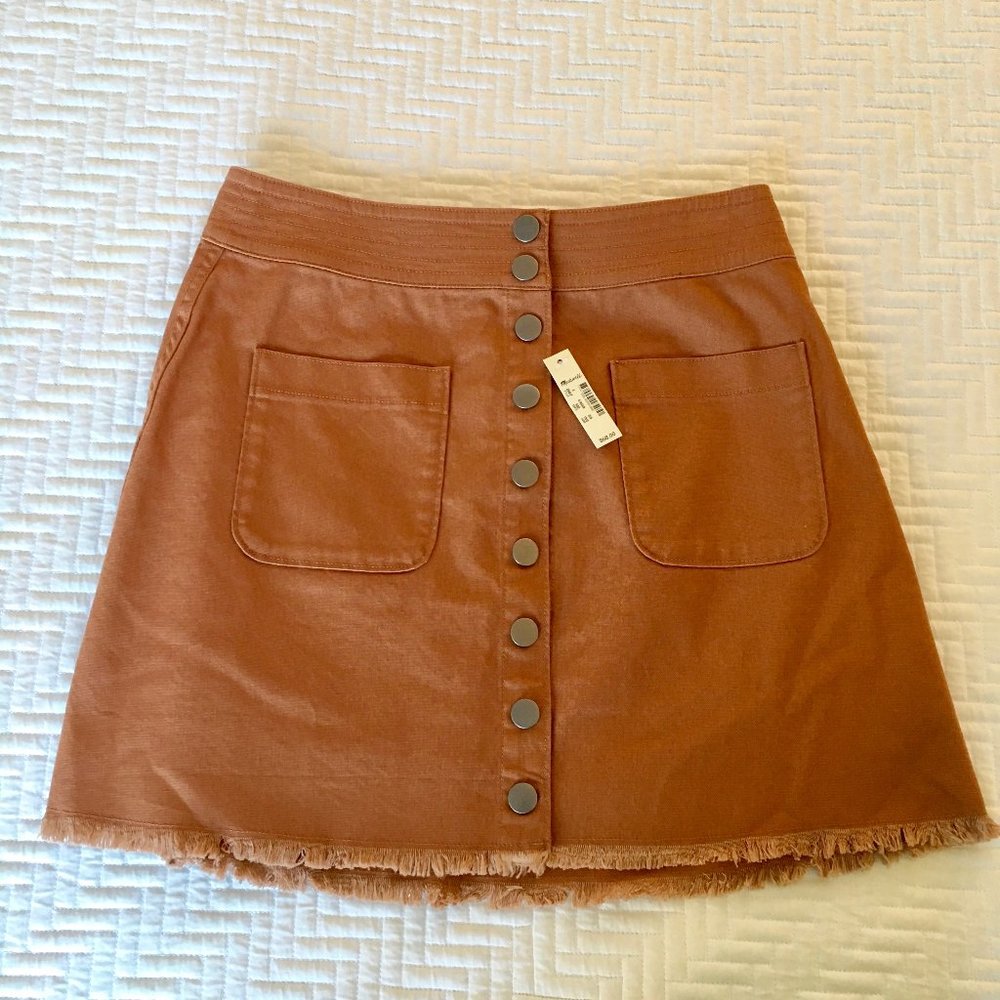 NWT Madewell High-Waist Snap Skirt, Size 2